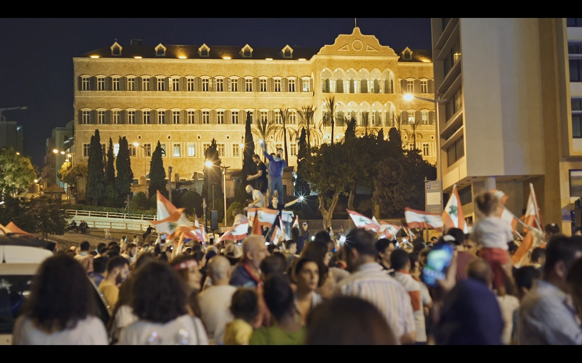 The Palestinian poet and filmmaker Hind Shoufani shot a short film on Lebanon’s ongoing protests. (Supplied)