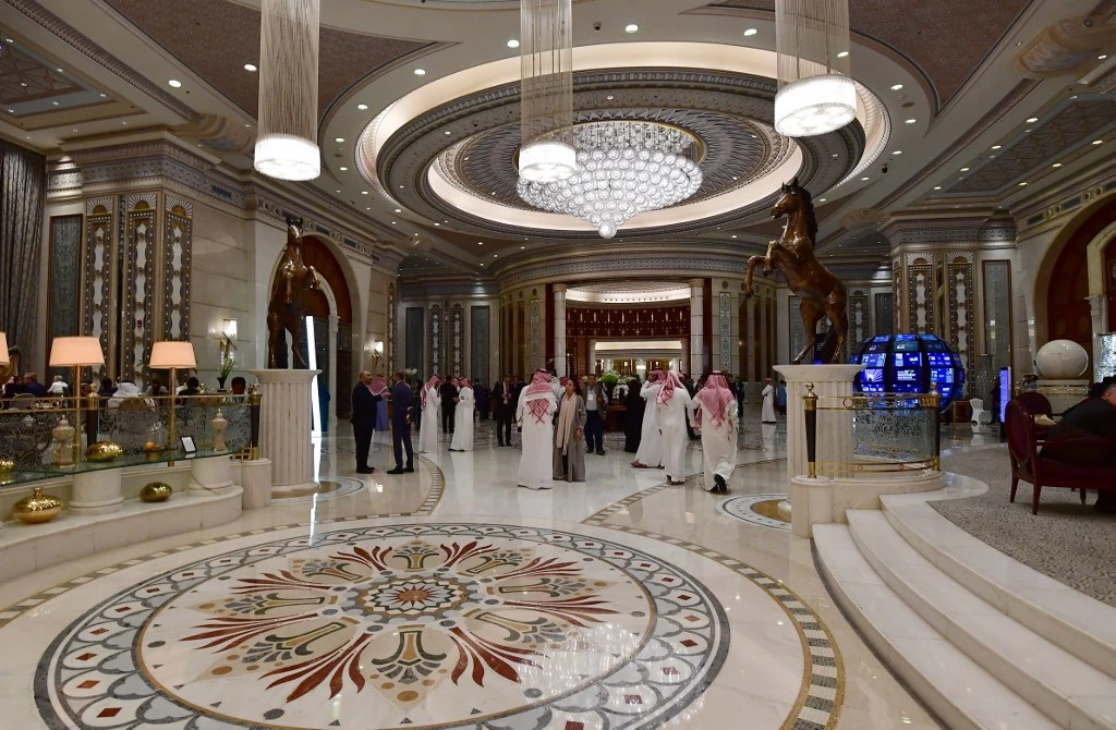 Above, the Ritz Carlton hotel in Riyadh. Hotels in the Saudi Arabian capital recorded an 82.8 percent occupancy level in November. (AFP)