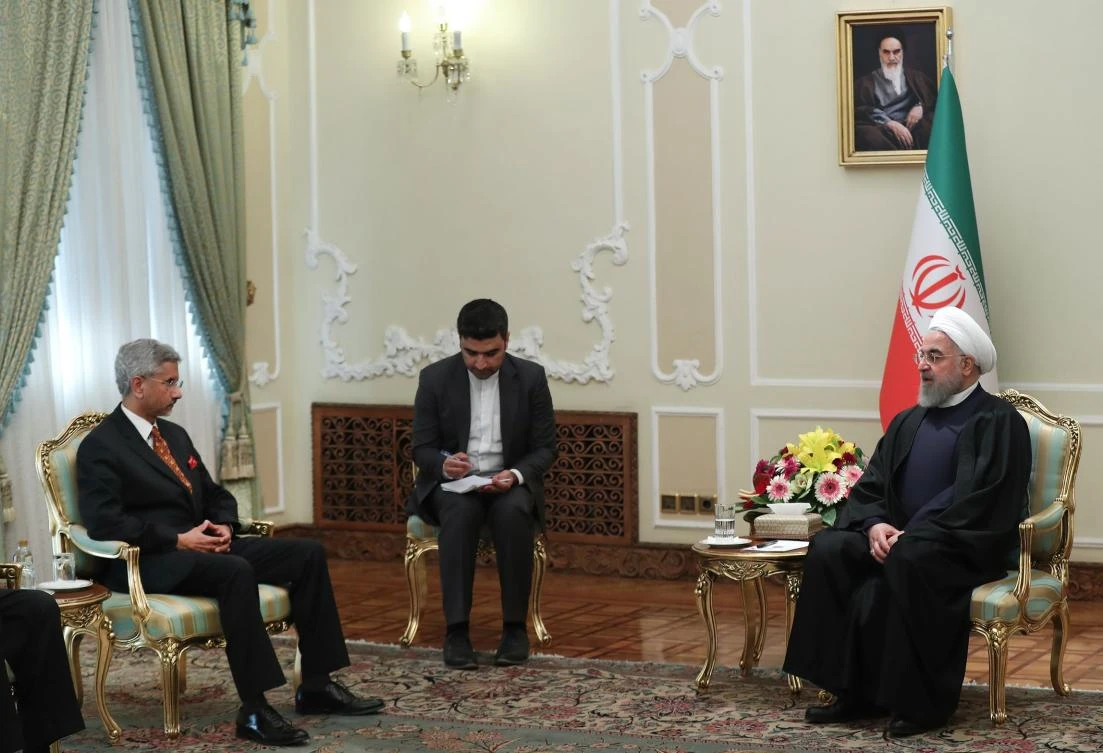 A handout picture provided by the Iranian presidency on December 23, 2019 shows the Islamic republic's President Hassan Rouhani (R) meeting with Indian Foreign Minister Subrahmanyam Jaishankar in the capital Tehran. (AFP)