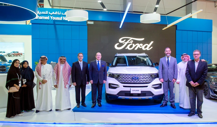 A host of senior executives were present at the company’s stand, amid an impressive fleet of Ford cars.
