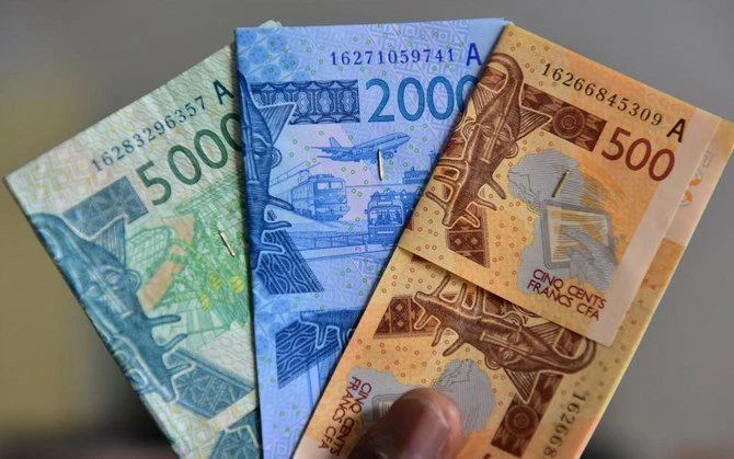 CFA franc banknotes. (AFP)