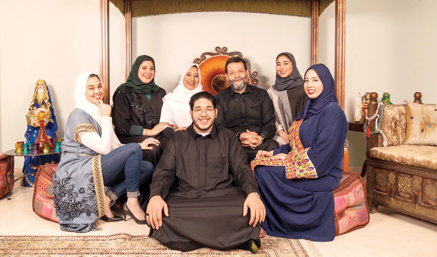 Dr. Ebtissam Murshid with her family. (AN photo by Ziyad Alarfaj)