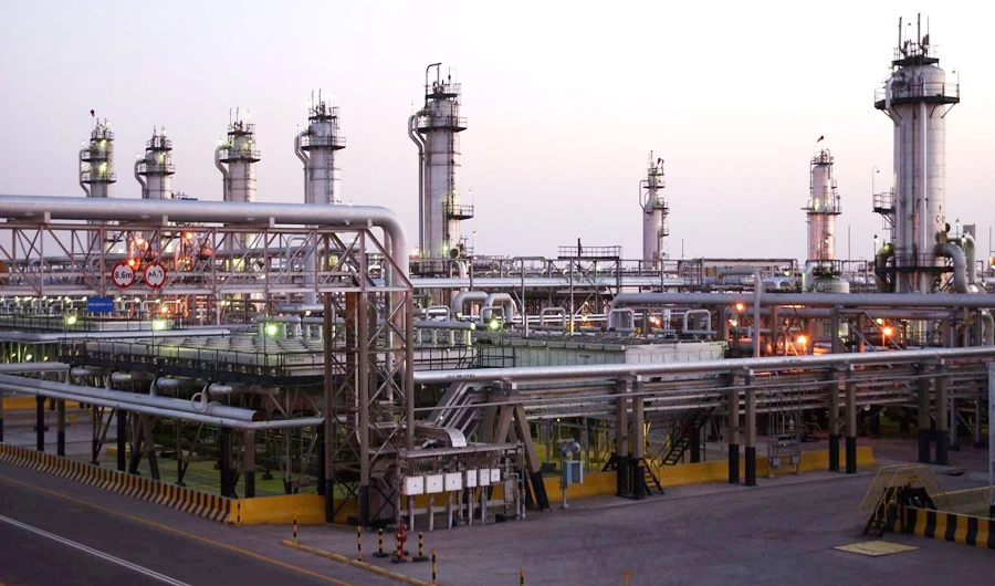 A view shows Saudi Aramco's Abqaiq oil facility in eastern Saudi Arabia in this undated handout photo. (REUTERS)