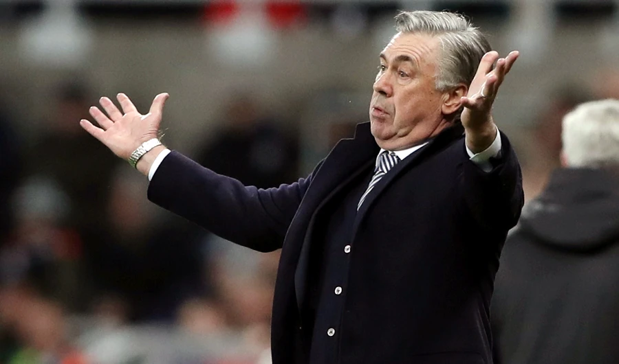 Everton manager Carlo Ancelotti. (Reuters)