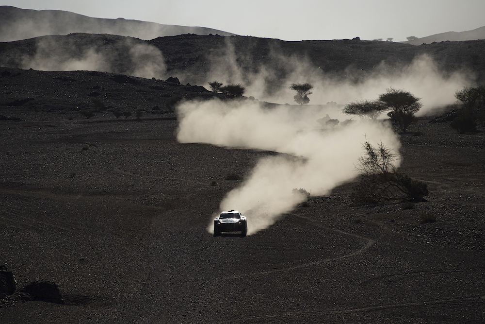 The second stage of the Dakar Rally wound its way from Al-Wajh to Neom on Monday. (Supplied: Dakar Rally)