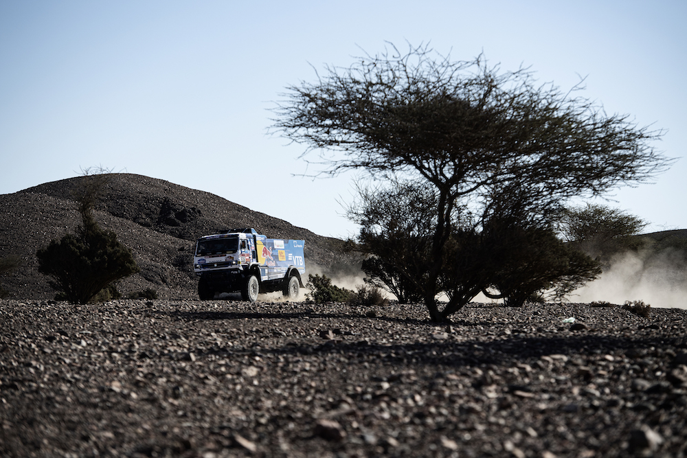 The second stage of the Dakar Rally wound its way from Al-Wajh to Neom on Monday. (Supplied: Dakar Rally)