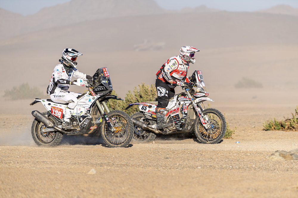 The second stage of the Dakar Rally wound its way from Al-Wajh to Neom on Monday. (Supplied: Dakar Rally)