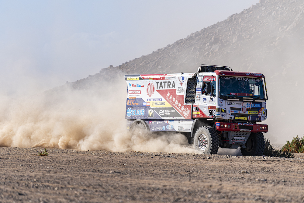 The second stage of the Dakar Rally wound its way from Al-Wajh to Neom on Monday. (Supplied: Dakar Rally)