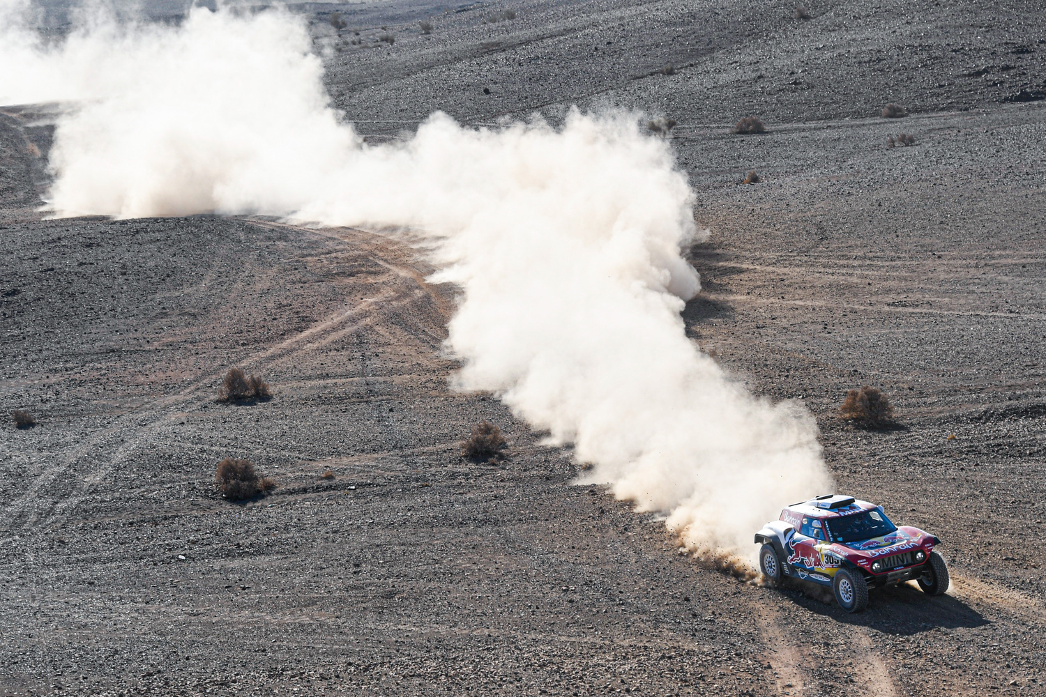 Sainz Carlos (esp), Cruz Lucas (esp), Mini John Cooper Works Buggy, Bahrain JCW X-Raid Team, Car, action during Stage 2 of the Dakar 2020 between Al Wajh and Neom, 401 km - SS 367km, in Saudi Arabia, on January 6, 2020. (Supplied: Dakar Rally)