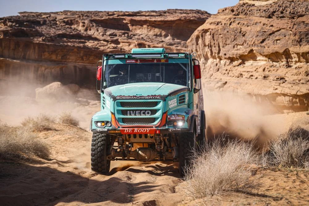 The fifth stage of the Dakar Rally wound its way from AlUla to Ha'il on Thursday. (Supplied: Dakar Rally)