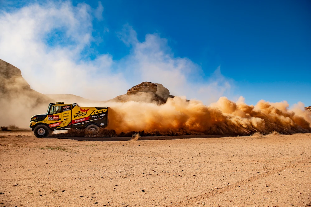 The fifth stage of the Dakar Rally wound its way from AlUla to Ha'il on Thursday. (Supplied: Dakar Rally)