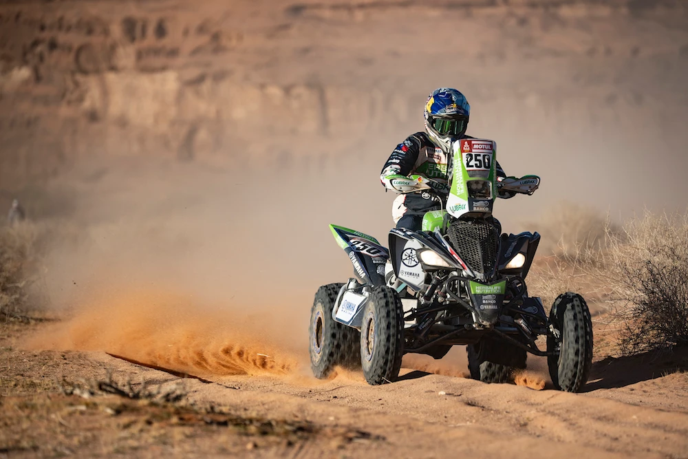 The fifth stage of the Dakar Rally wound its way from AlUla to Ha'il on Thursday. (Supplied: Dakar Rally)