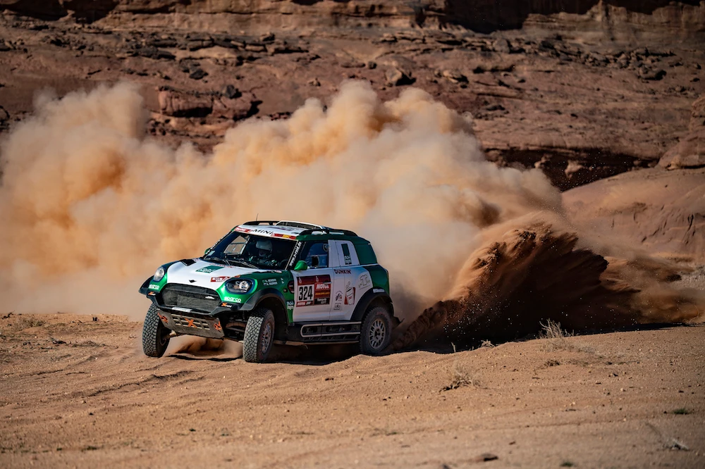 The fifth stage of the Dakar Rally wound its way from AlUla to Ha'il on Thursday. (Supplied: Dakar Rally)