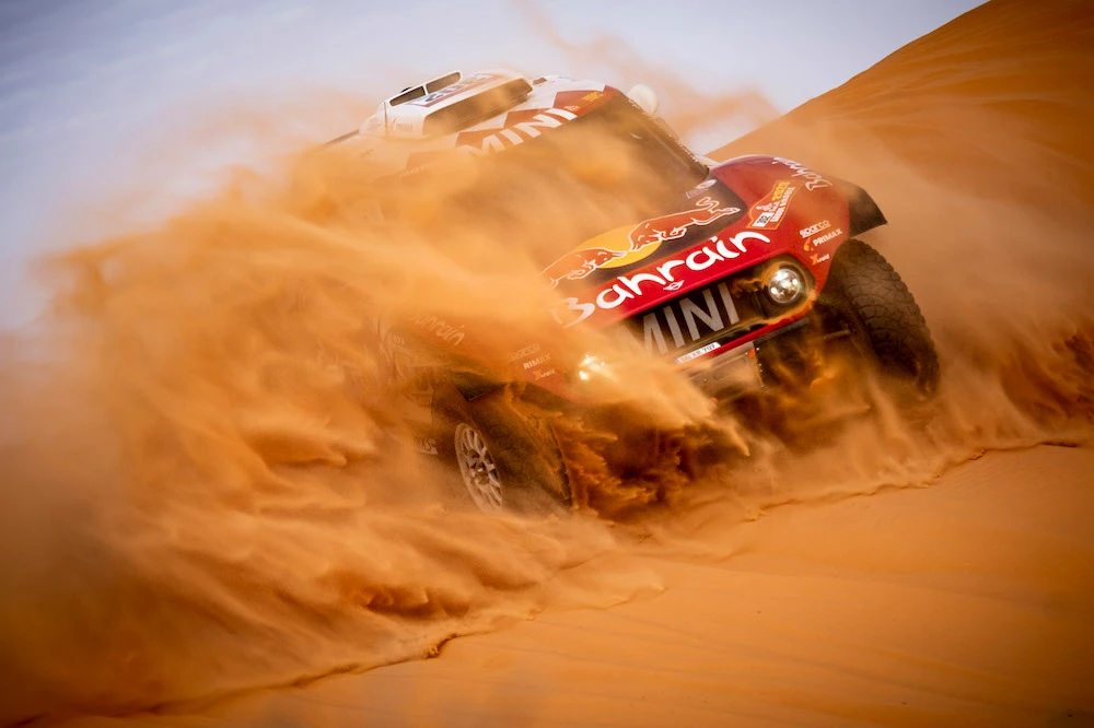 Stage 9 of the Dakar Rally made its way from Wadi Al-Dawasir to Haradh on Tuesday. (Supplied)
