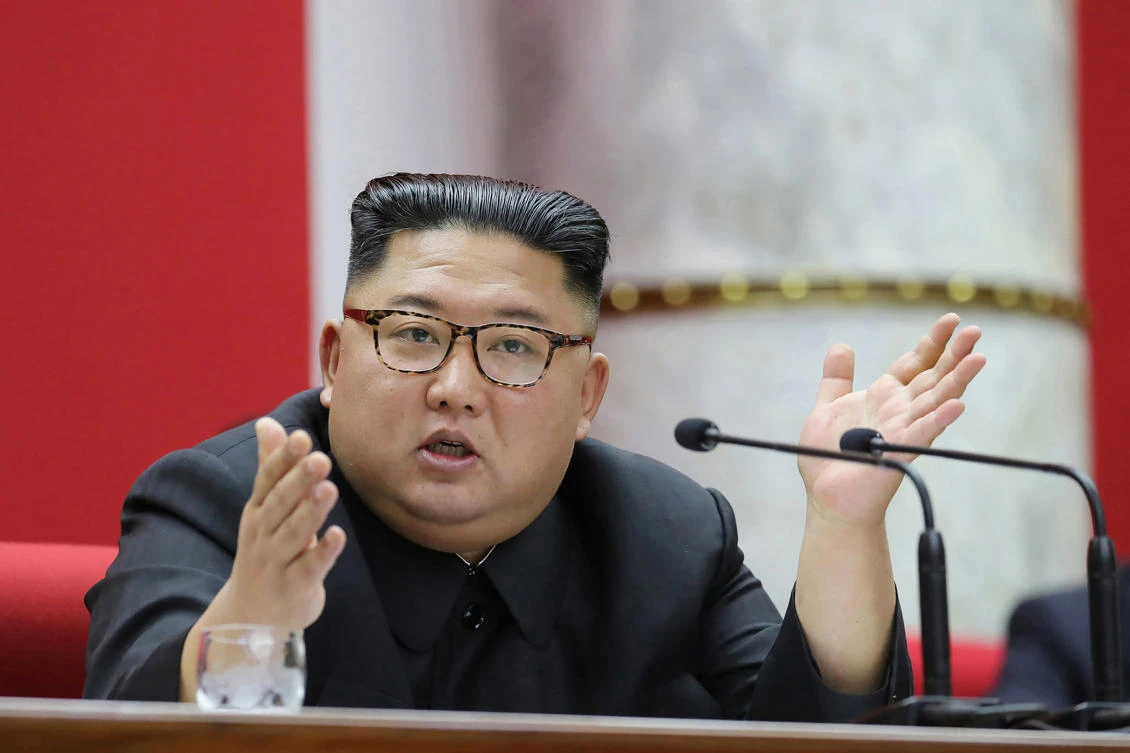 North Korean leader Kim Jong Un has declared an end to moratoriums on nuclear and intercontinental ballistic missile tests and threatened a demonstration of a “new strategic weapon” soon. (STR/KCNA VIA KNS/AFP)