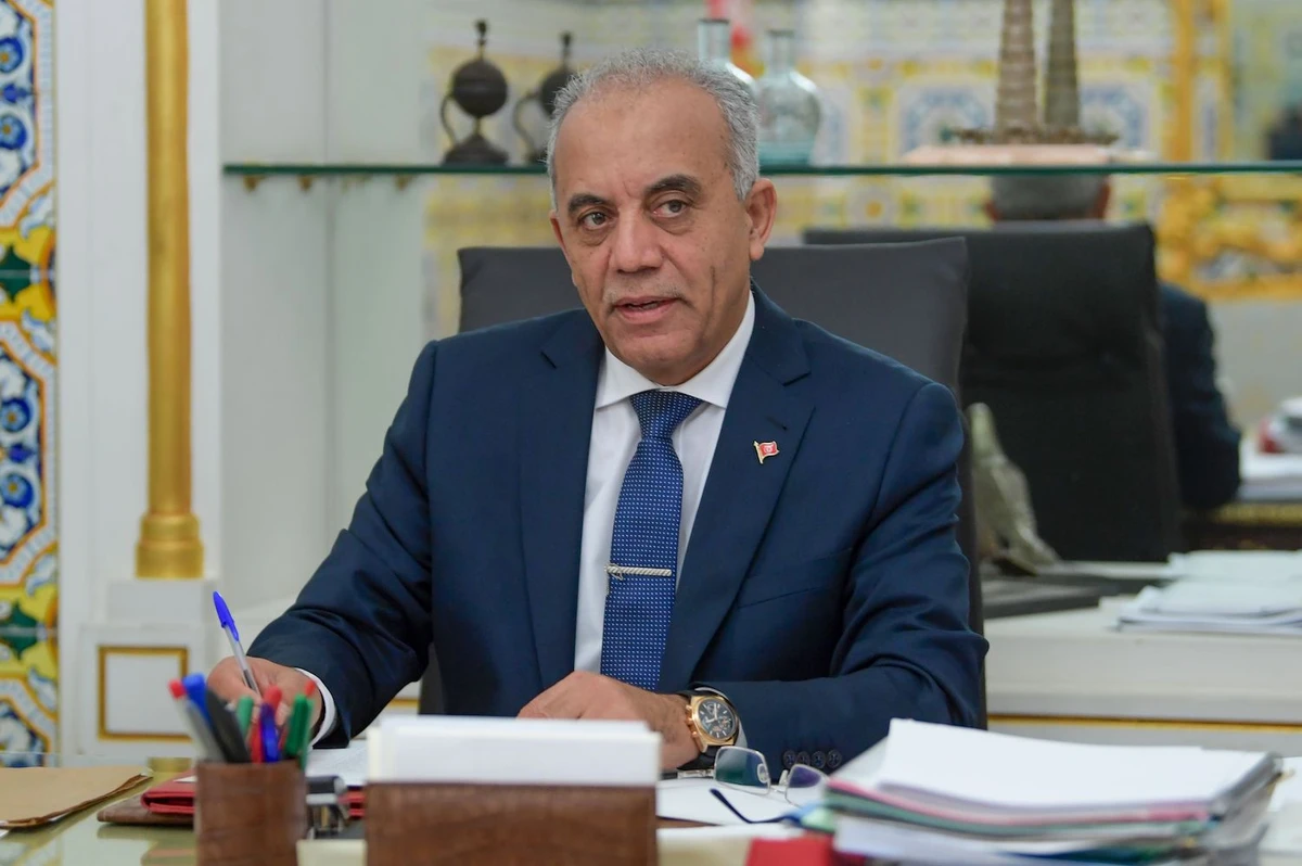 Tunisia's Prime Minister-designate Habib Jemli is pictured in his office ahead of announcing his government at a press conference in Tunis on January 2, 2020. (AFP)