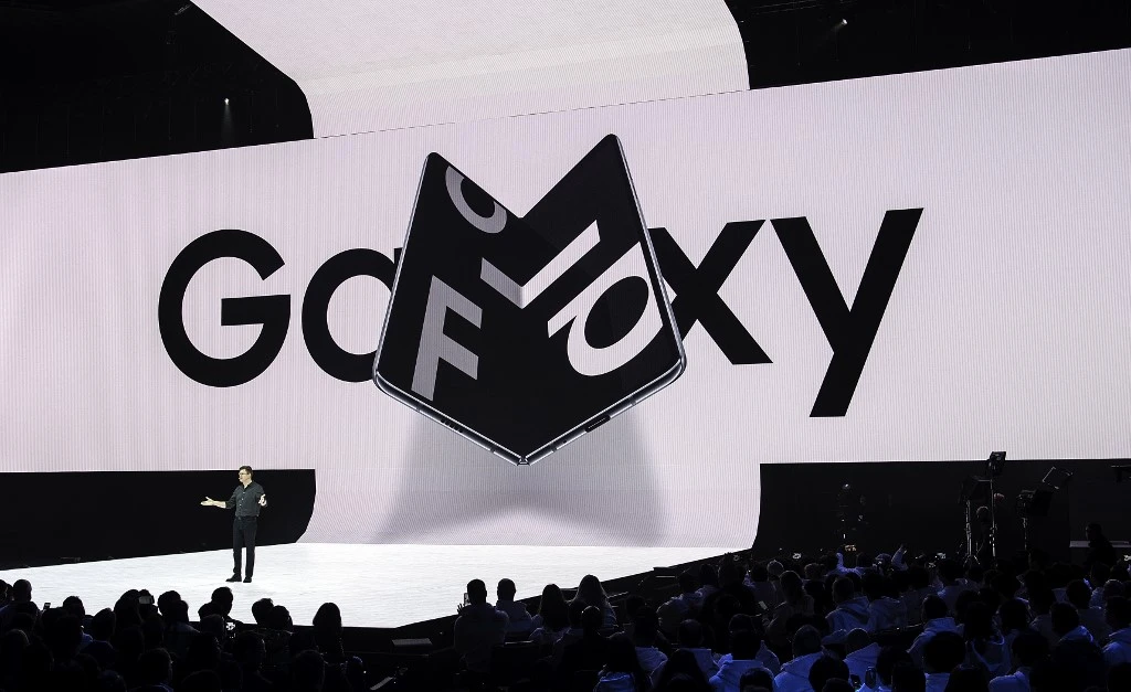 Samsung’s first foldable phone, which folds horizontally, was launched in September after delays caused by screen problems. (AFP)