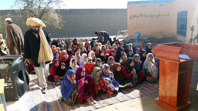 Students attend a class at the Nooranya School in the southeastern Paktika province of Afghanistan as women make huge strides in education. (AN Photo)