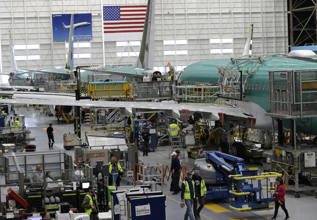 The US Federal Aviation Administration flagged the Boeing 737 MAX wiring issue as potentially ‘catastrophic.’ (AP)
