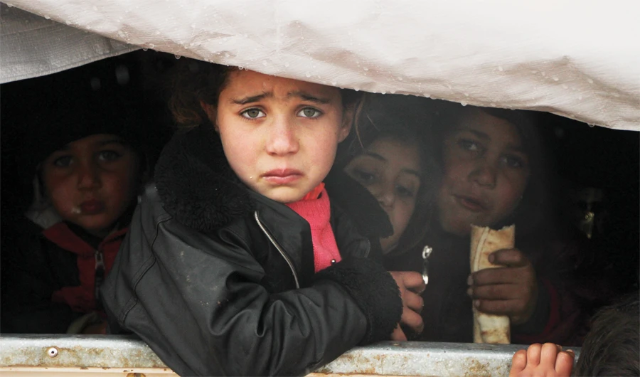 Sanctions placed on Syria in order to hurt regime figures have caused untold economic pain for many civilians from small business owners to internally displaced people fleeing the effects of the country’s brutal civil war. (AFP)