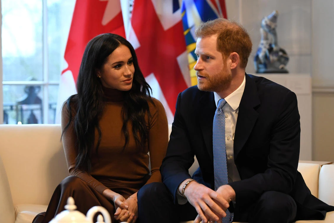 UK's Prince Harry and his wife Meghan, Duke and Duchess of Sussex, visit Canada House in London January 7, 2020. (Reuters)