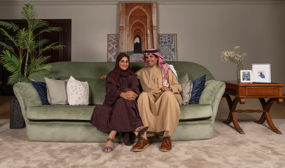 Sara Abdulaziz Almoosa with her Husband Hani Alshaikh Mubarak. (AN photo by Ziyad Alarfaj)