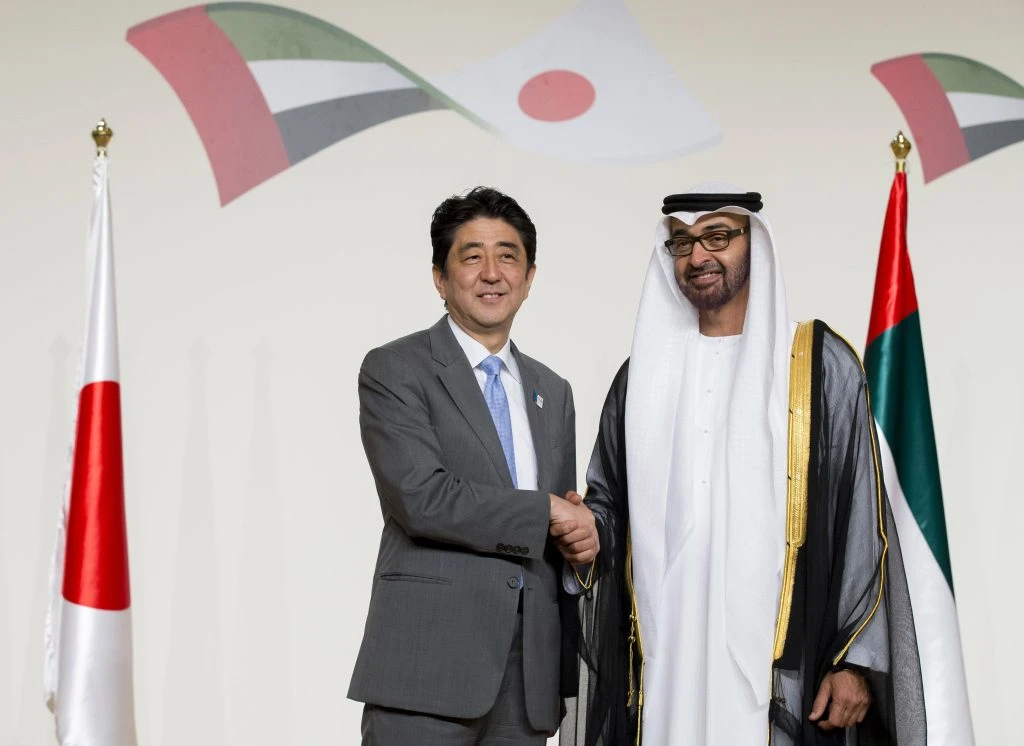Japanese PM Shinzo Abe visited the UAE in 2018. (File/AFP)