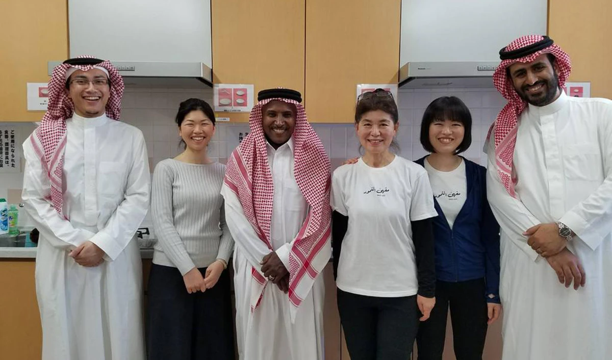 Abdulaziz, first right, and Furat, first left, explained what it’s like doing business in Japan. (Photo Supplied)