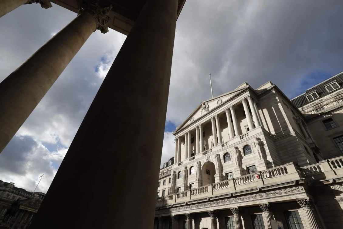 A Bank of England policymaker, Gertjan Vlieghe, hinted at a potential vote in favor of a January cut to the BoE’s main interest rate. (AFP)