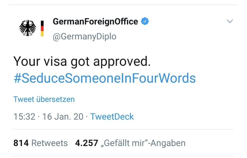 German foreign ministry backtracks after sense of humor failure in trending tweet gaffe