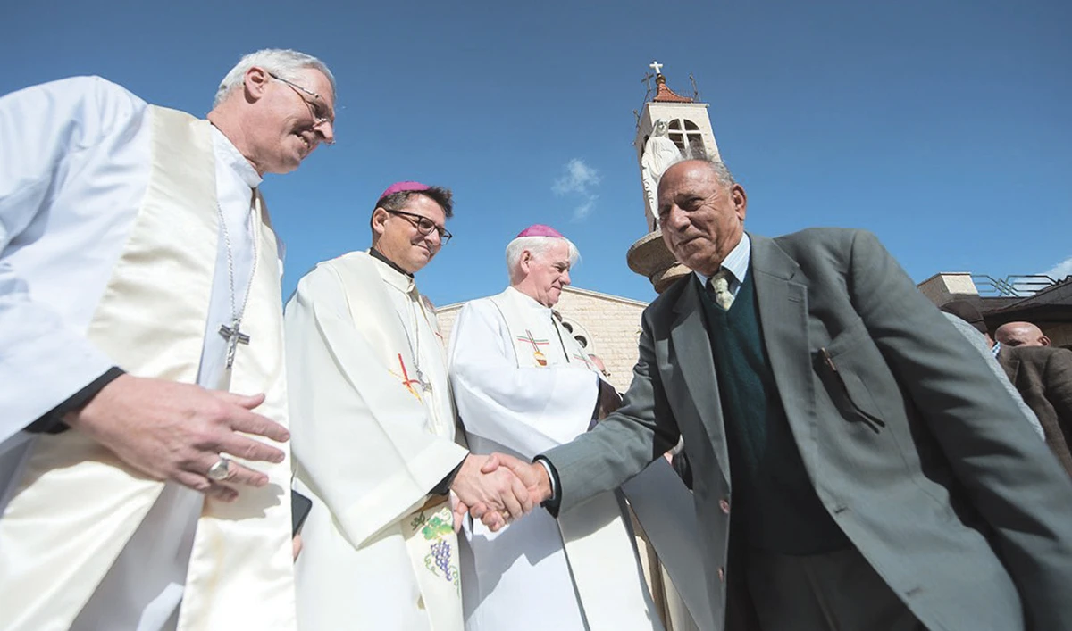 Bishops, mostly from Europe and North America, visit Gaza to support the local Christian communities and meet Palestine leaders. (Twitter)