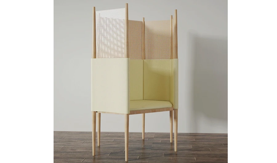 Made of Swedish wood, the six-legged chair has been built to satisfy the physical, emotional, mental and spiritual needs of the user.