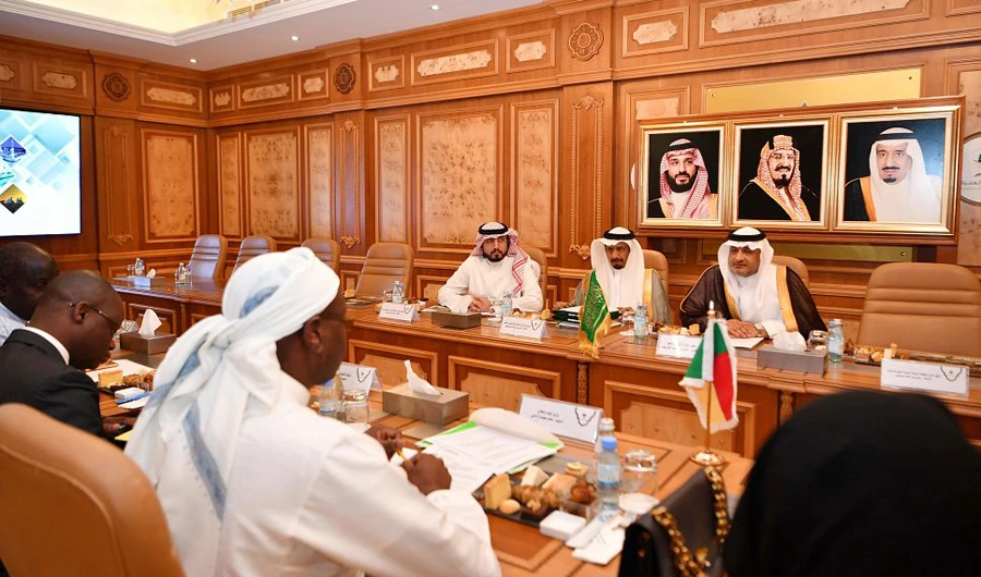 Benin’s delegation hold talks with Saudi officials in Jeddah. (SPA)