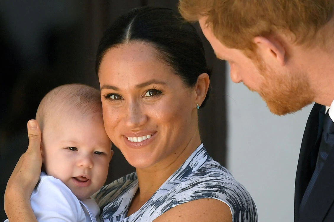 Britain's Prince Harry and his wife Meghan, Duchess of Sussex, holding their son Archie, in Cape Town, South Africa. (File/Reuters)