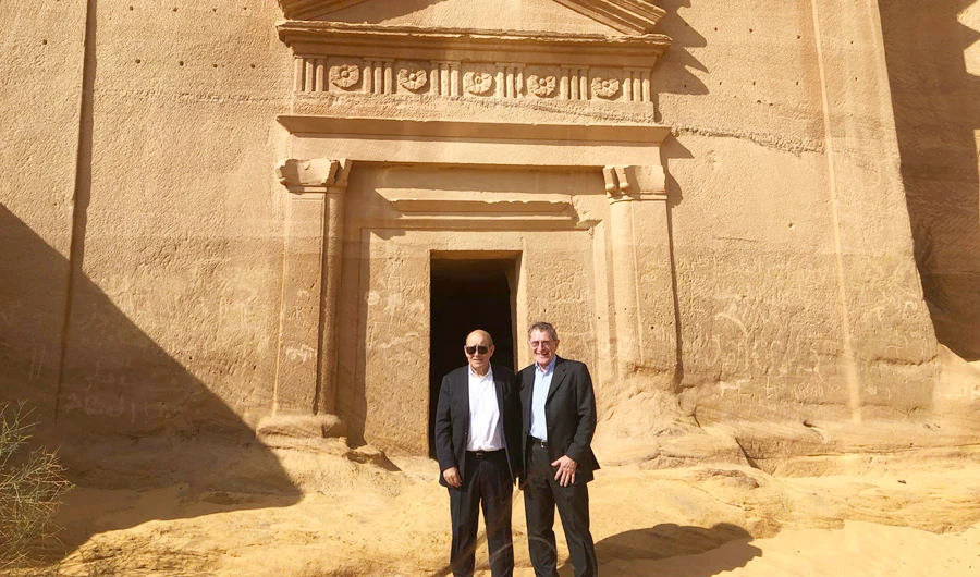 French foreign minister Jean-Yves Le Drian visits Mada’in Saleh