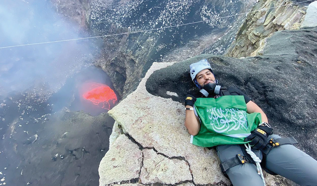 Al-Shibani journeyed to the Masaya lake of molten lava in Nicaragua. (Supplied)