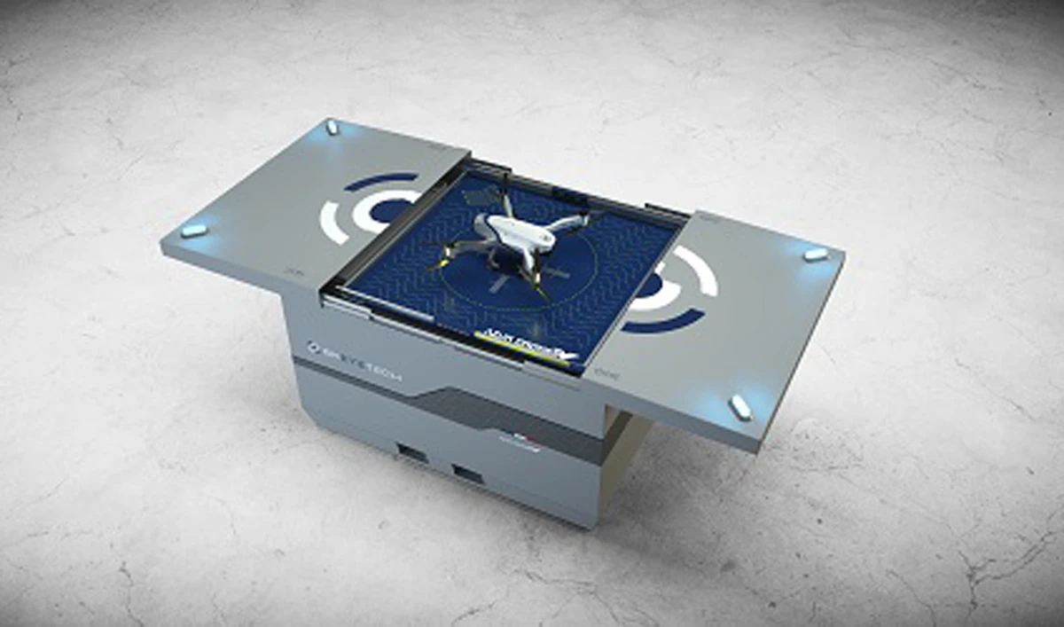 Drone-in-a-box surveillance solution Skeyetech.
