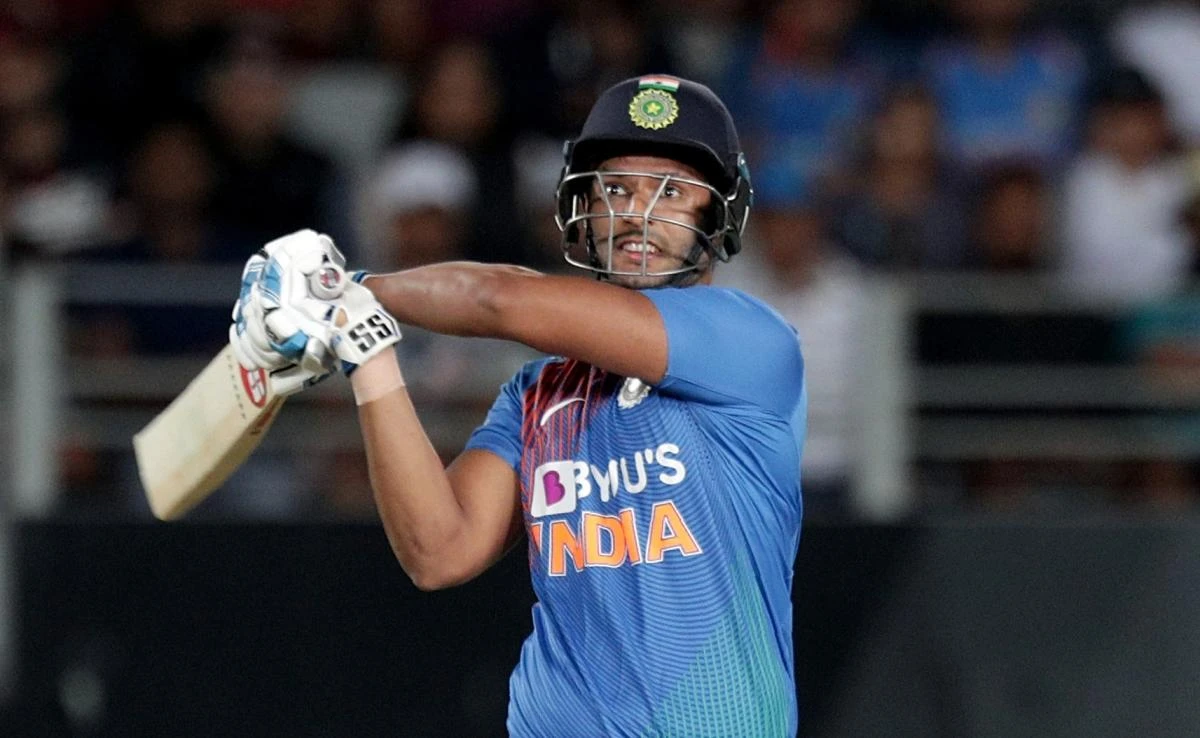 India’s Shivam Dube hits the winning shot during the second Twenty20 cricket match between New Zealand and India at Eden Park in Auckland on Jan. 26, 2020. (David Rowland/AFP)