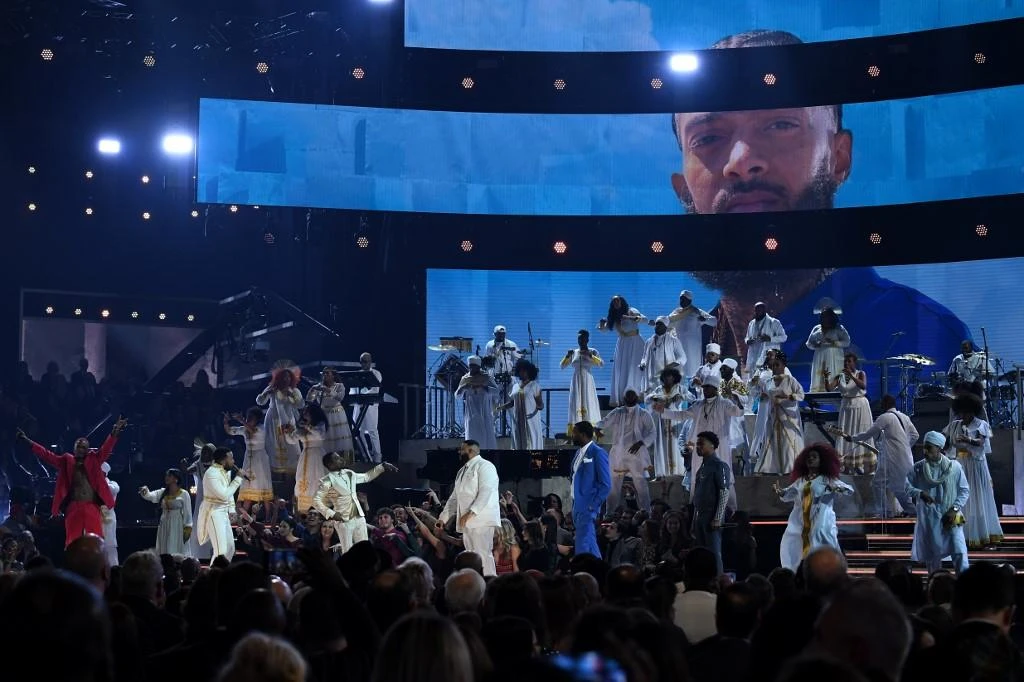 Rapper Nipsey Hussle wins two posthumous Grammys