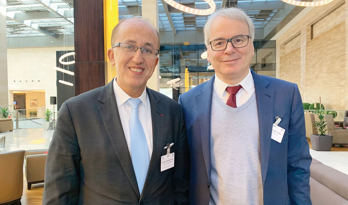 Frederic Sanchez, president of MEDEF international and chairman of Fives Group’s executive board, right, with Francios Touazi, vice president of MEDEF. (Photo/Supplied)