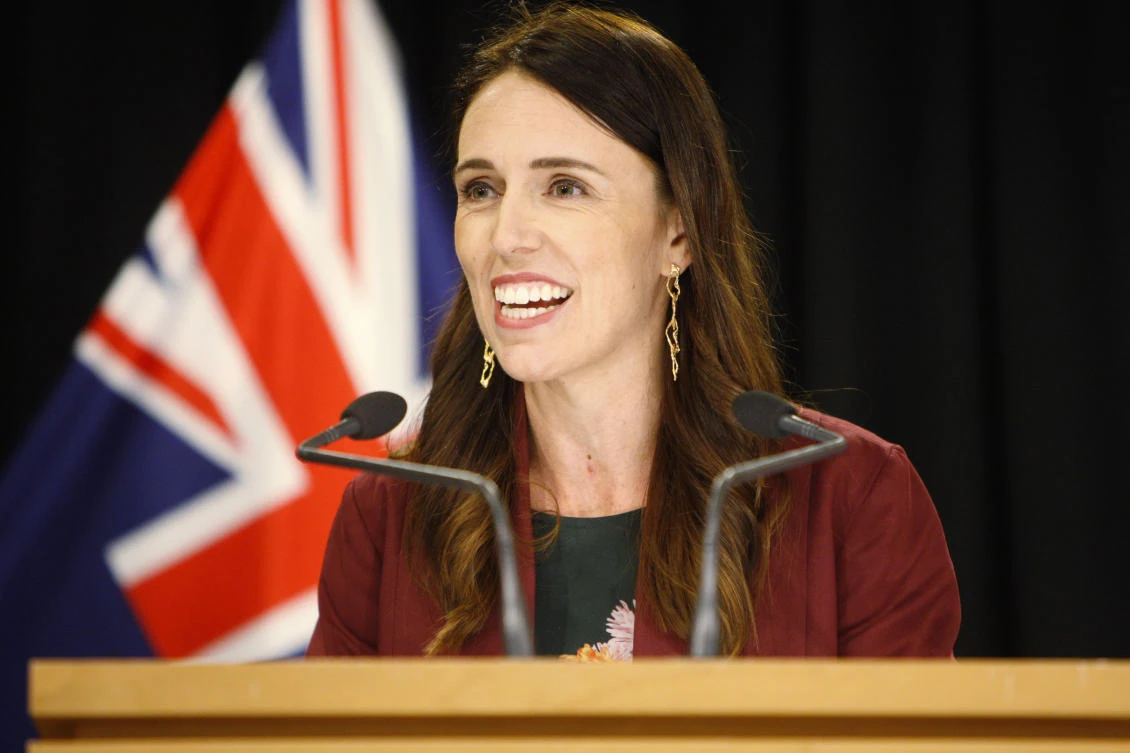 New Zealand Prime Minister Jacinda Ardern talks to reporters at Parliament in Wellington, New Zealand Tuesday, Jan. 28, 2020. Ardern announced the country’s general election would be held on Sept. 19. (AP)