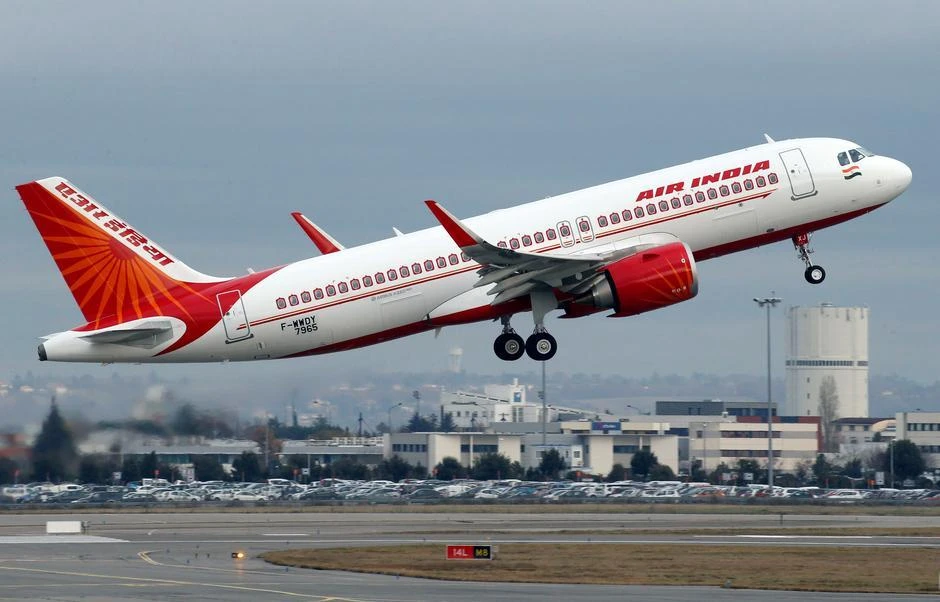 An Air India Airbus A320neo plane takes off in Colomiers near Toulouse, France. (Reuters)
