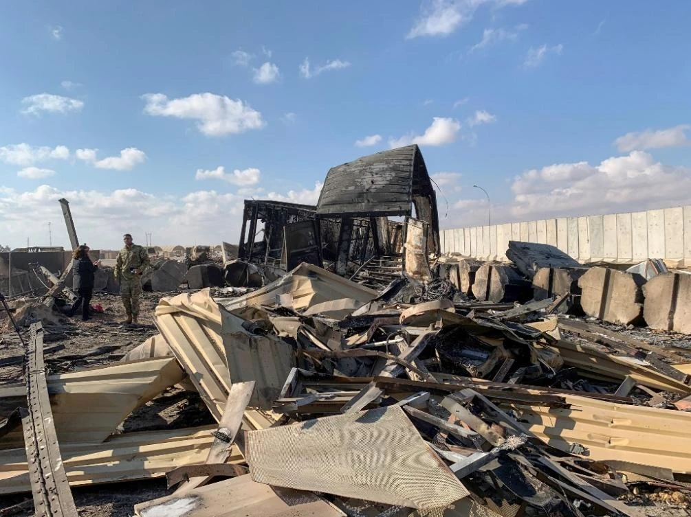 Ain Al-Asad was attacked by Iranian missiles on Jan. 8 in retaliation for the US killing Qassem Soleimani, a top Revolutionary Guard general. (File/AFP)