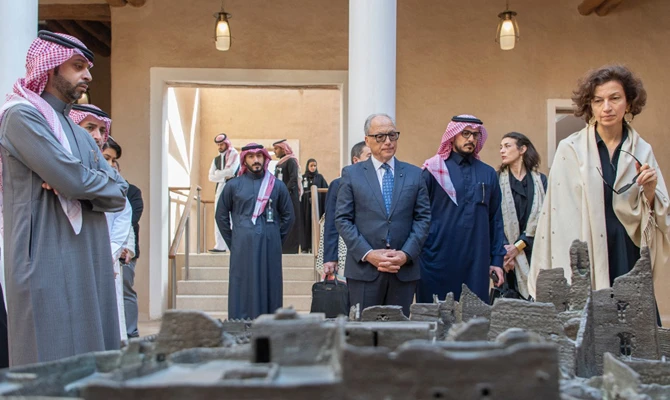 UNESCO chief visits Ministry of Culture and Al-Turaif