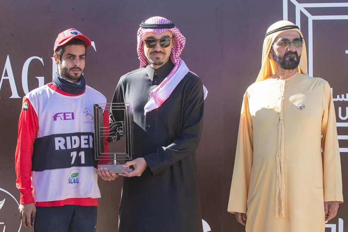 Dubai’s Crown Prince Sheikh Hamdan bin Mohammed claimed his second consecutive title during the running of the Custodian of the Two Holy Mosques Endurance Cup in AlUla on Saturday. (Photos: Winter at Tantora Twitter)