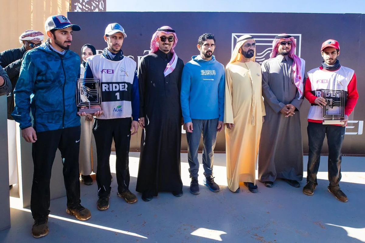 Dubai’s Crown Prince Sheikh Hamdan bin Mohammed claimed his second consecutive title during the running of the Custodian of the Two Holy Mosques Endurance Cup in AlUla on Saturday. (Photos: Winter at Tantora Twitter)