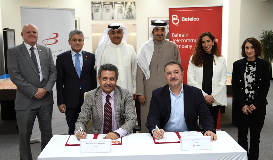 BAC CEO Mohamed Yousif Al-Binfalah signed the five-year concession agreement alongside Batelco’s Enterprise General Manager Abderrahmane Mounir.