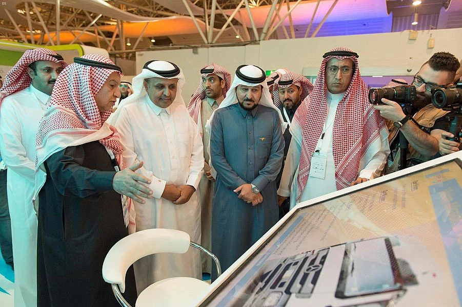 The Saudi Transport and Logistic Services exhibition kicked off at the Riyadh International Convention and Exhibition Center. (SPA)