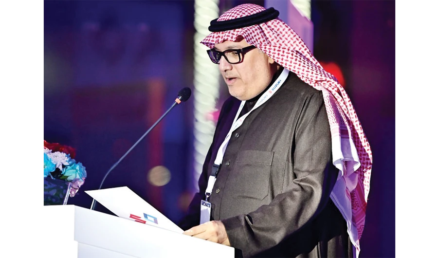 Najeeb Abdullatif Al-Essa, chairman of Najeeb Auto, speaks at the event.