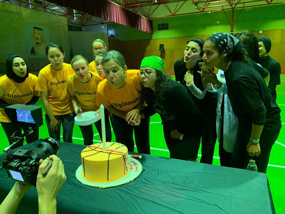 Saudi basketball team celebrates first anniversary of sports diplomacy project